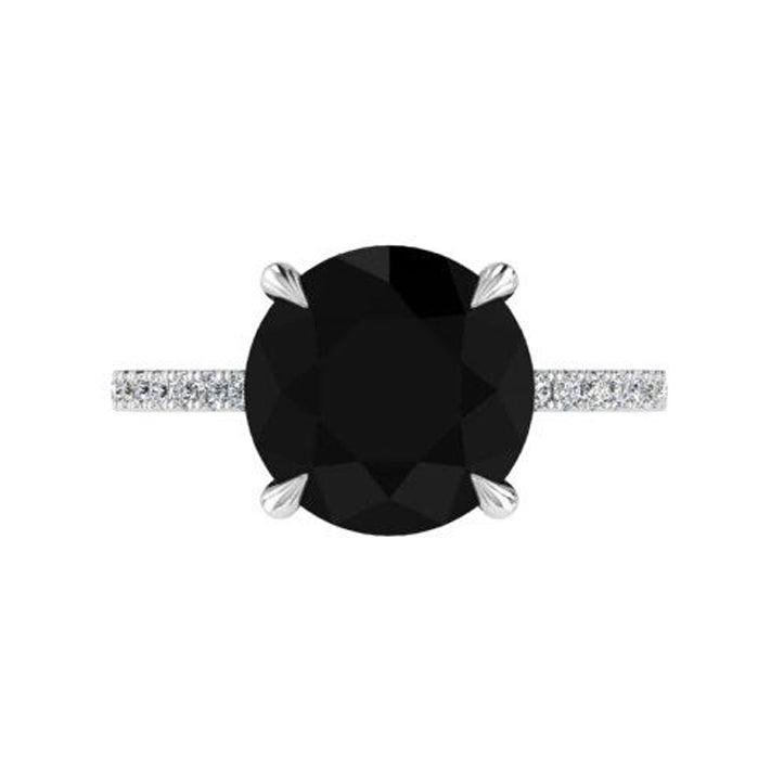 Carrie's Black Diamond Engagement Ring - Thenetjeweler