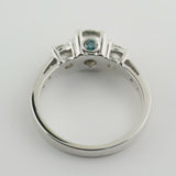 Romantic Engagement ring with Blue Diamond Accent - Thenetjeweler
