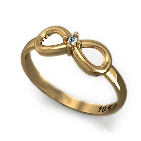 Diamond Infinity Ring Yellow Gold - Thenetjeweler