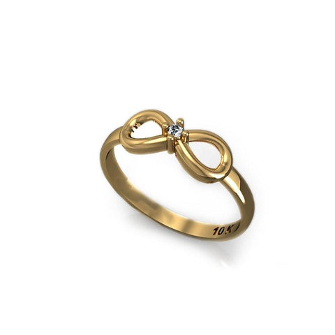 Diamond Infinity Ring Yellow Gold - Thenetjeweler