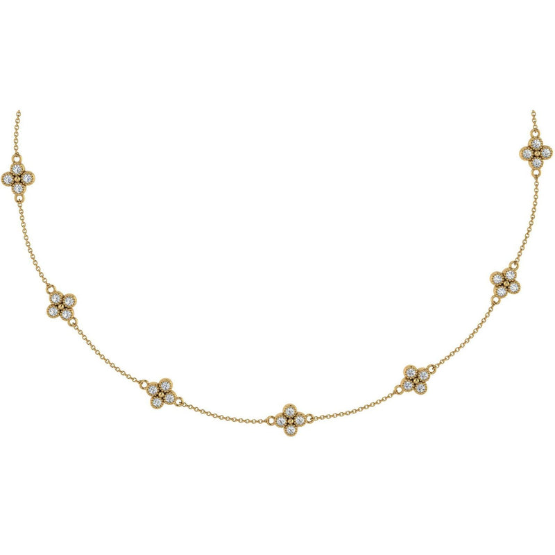 Flower Necklace Earring Set - Thenetjeweler