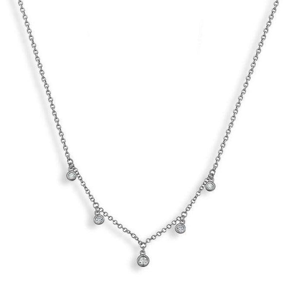 5 Dangling Diamonds Necklace - Thenetjeweler