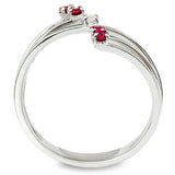 Ruby and Diamond Wrap Ring White Gold - Thenetjeweler