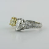 Open Diamond Ring Two Tone Gold 18K - Thenetjeweler