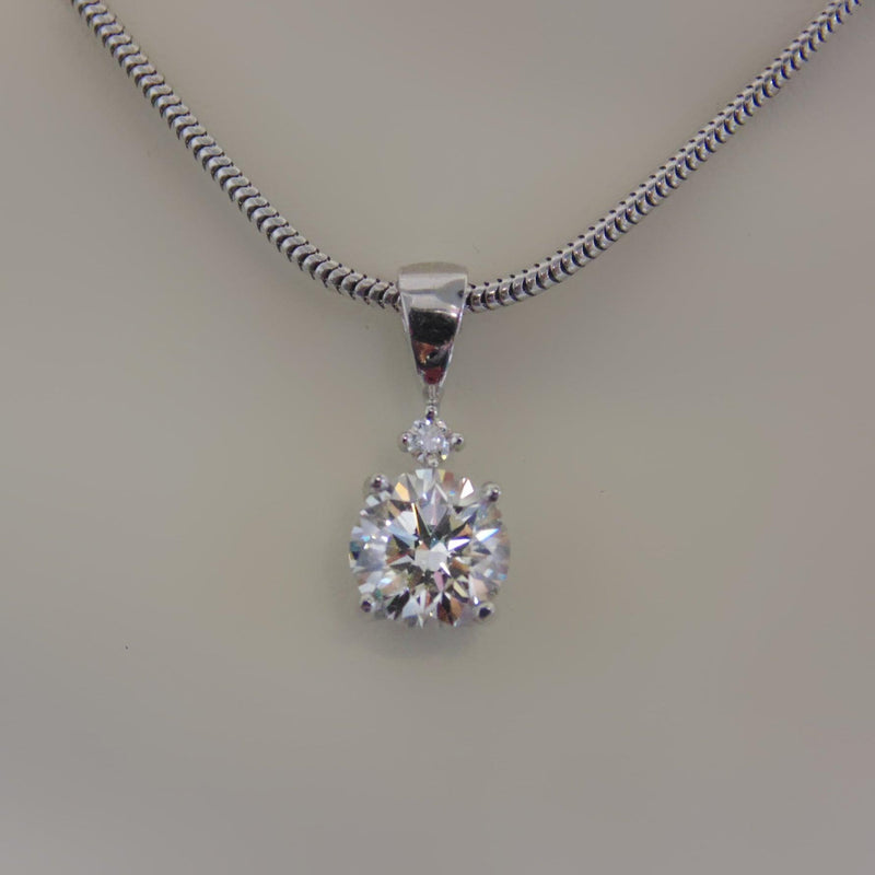 Round Diamond Solitaire Pendant - Thenetjeweler