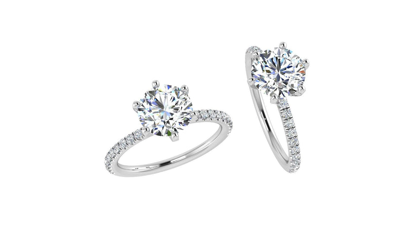 6 Prong Diamond Engagement Ring - Thenetjeweler