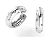 Diamond puffed hoop earrings - Thenetjeweler