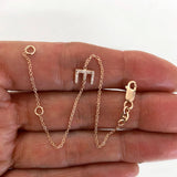 Diamond Initial Bracelet Letter E - Thenetjeweler