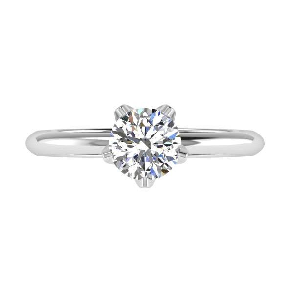 5 Prong Solitaire Diamond Engagement Ring 18K Gold - Thenetjeweler