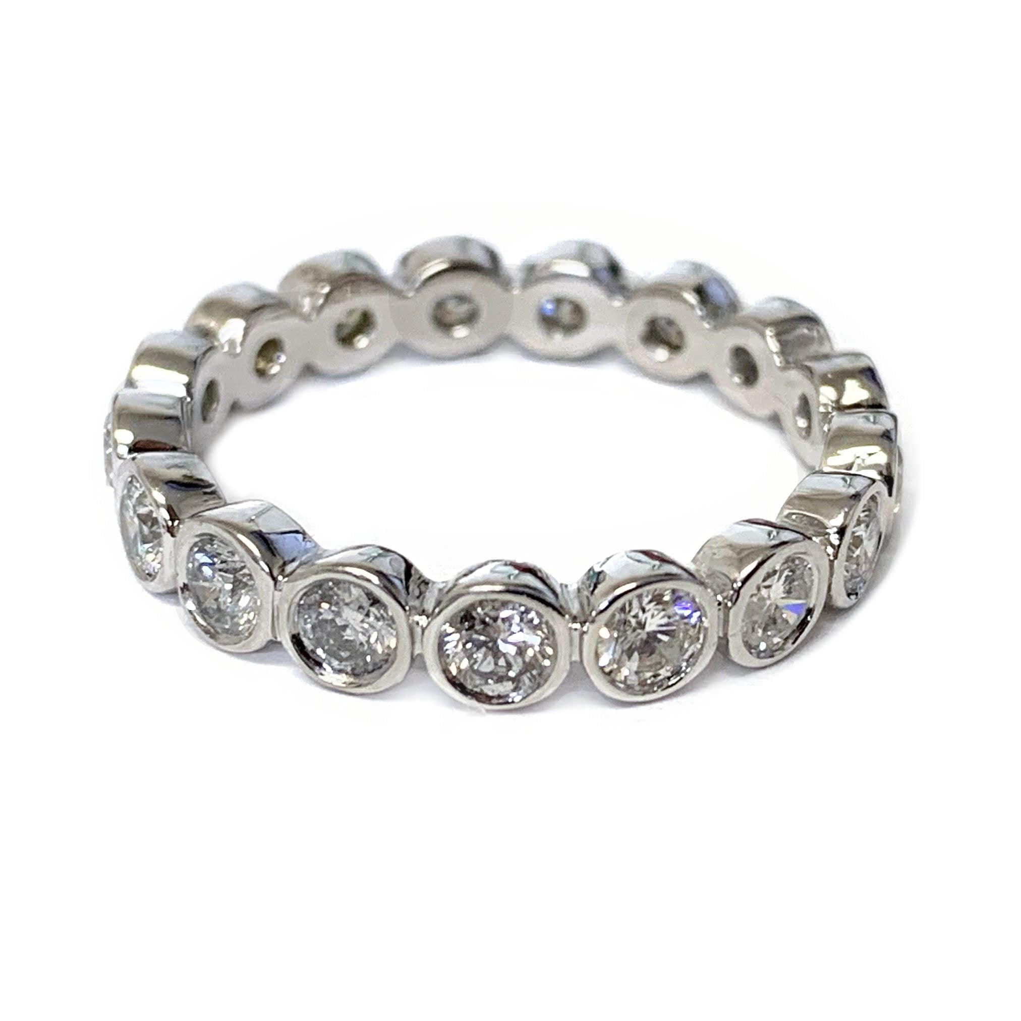 Bezel-Set Round Diamond Eternity Band - Thenetjeweler