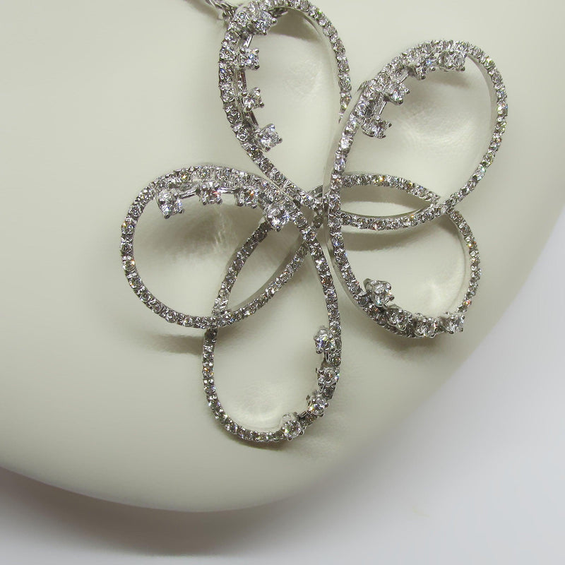 Diamond Flower Necklace 1.81 carats - Thenetjeweler
