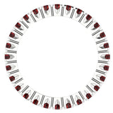 Garnet Gemstone Eternity Ring 14K White Gold - Thenetjeweler