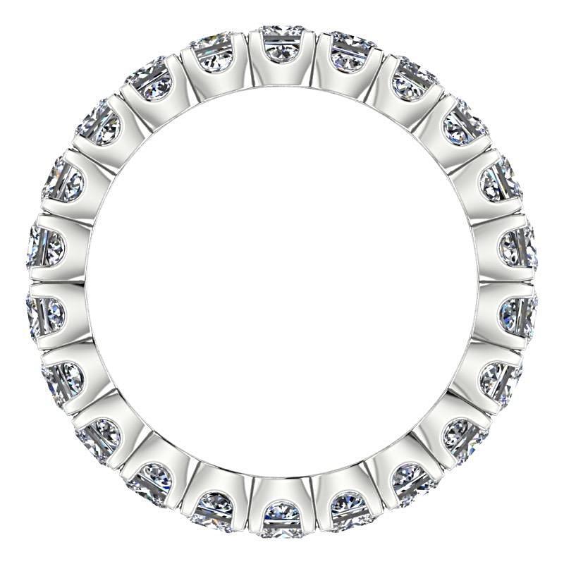 Princess Cut Diamond Eternity Ring Band 14K White Gold - Thenetjeweler
