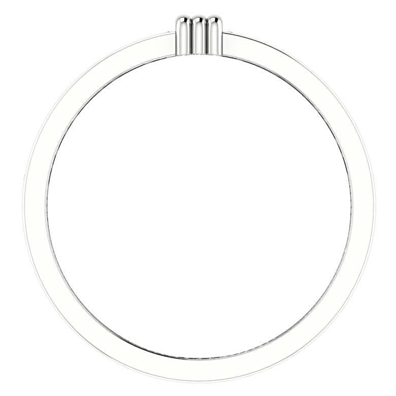 Double Band Diamond Semi-Eternity Ring 14K White Gold 0.15 cts - Thenetjeweler