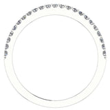 Diamond Split Shank Semi Eternity Ring Band 18K White Gold - Thenetjeweler