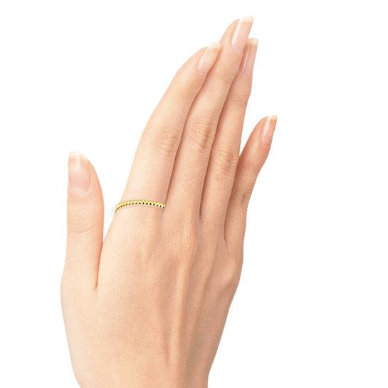Beaded Ring Band 14k Yellow Gold - Thenetjeweler