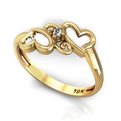 Double Heart Diamond Ring - Thenetjeweler