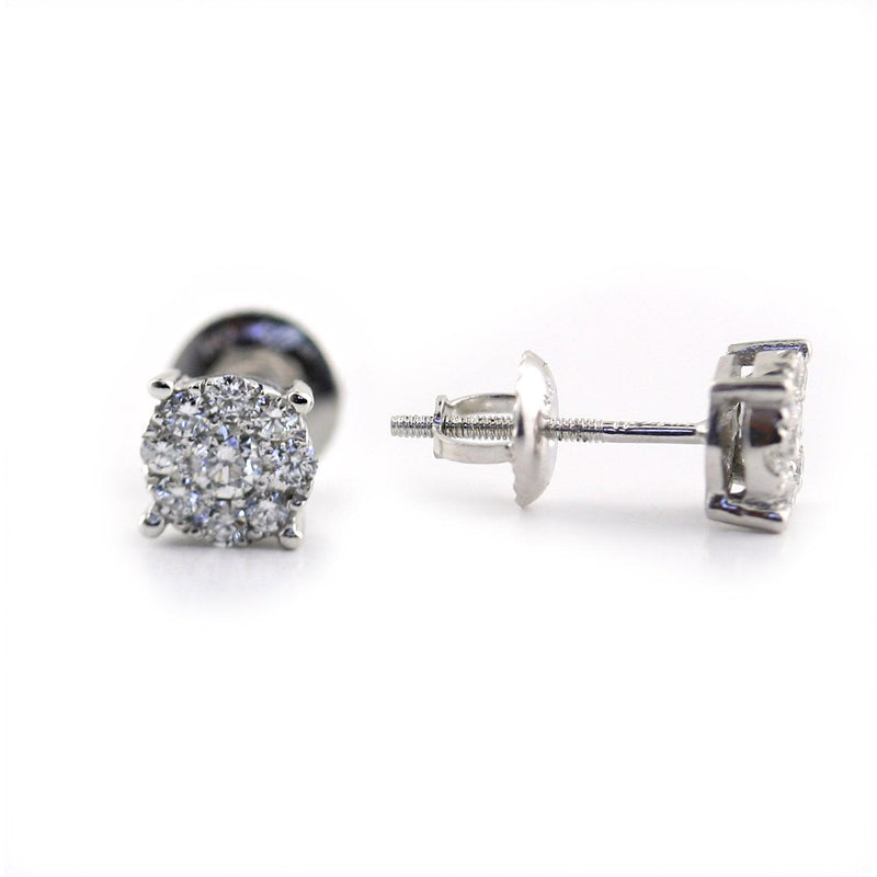 Illusion Diamond Stud Earrings 0.50 ct. tw - Thenetjeweler