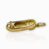 14k Gold Shoe Charm with Bow - Thenetjeweler