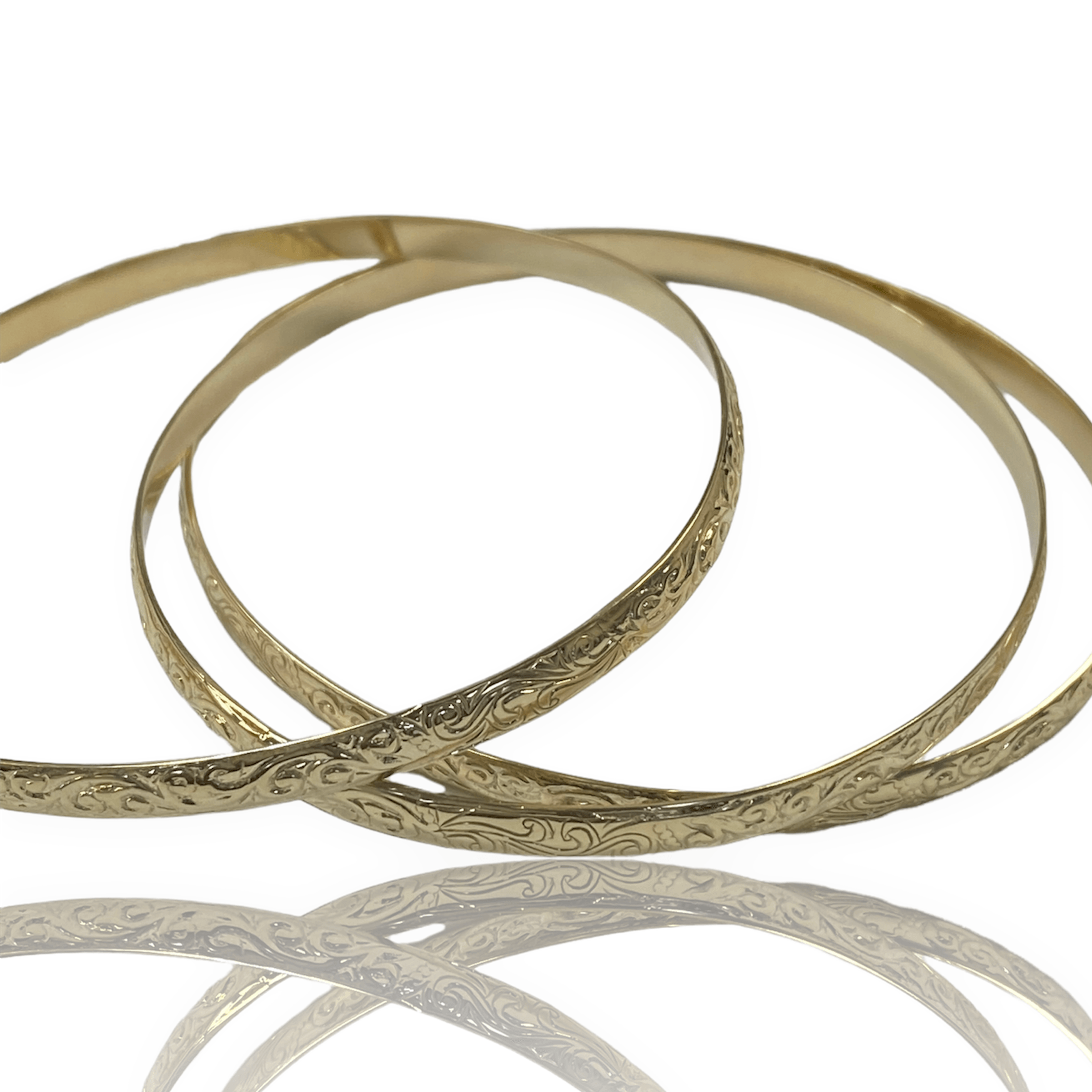 Moroccan style bangle bracelet 14K - Thenetjeweler