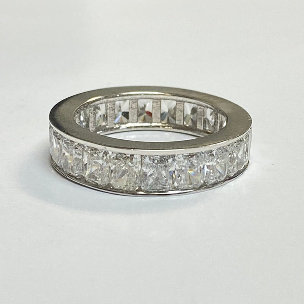 Radiant Cut Diamond Eternity Ring 5.40ctw - Thenetjeweler