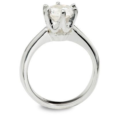 Round Diamond Solitaire 18K Gold Engagement Ring Setting - Thenetjeweler