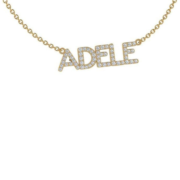 Personalized Diamond Name Necklace Adele - Thenetjeweler