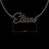 Name Necklace Elaine in Yellow Gold - Thenetjeweler