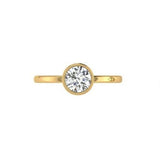 Bezel Set Diamond Solitaire Engagement Ring - Thenetjeweler