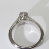Lab Grown Oval Diamond Cluster Halo Engagement Ring 0.42 ctw - Thenetjeweler