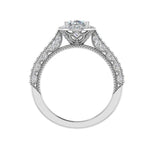 Milgrain Diamond Engagement Ring 18K Gold (0.36 CTW) - Thenetjeweler