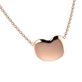 Puffed Heart Pendant Necklace 18K Rose Gold - Thenetjeweler