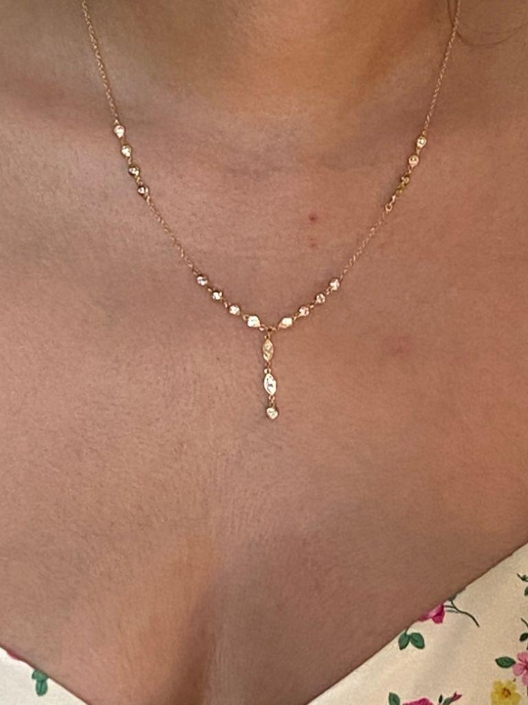 Diamond Drop Dangle Necklace - Thenetjeweler