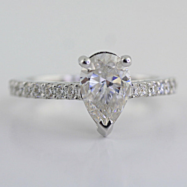Pear Shaped Moissanite Engagement Ring - Thenetjeweler