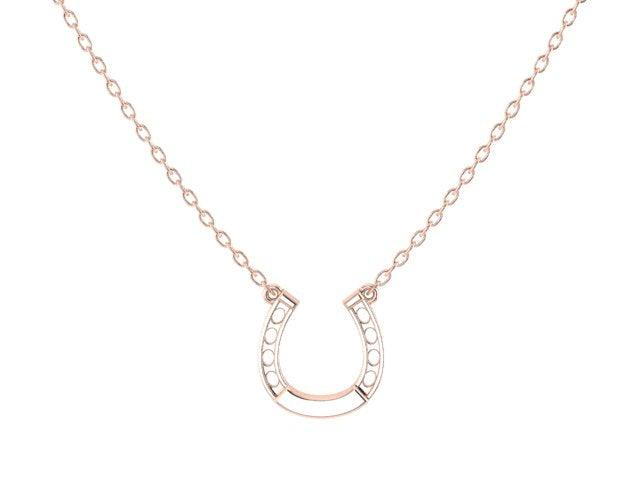 Horseshoe Necklace Gold - Thenetjeweler