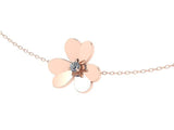 Clover Pendant Necklace Yellow Gold and Diamond - Thenetjeweler