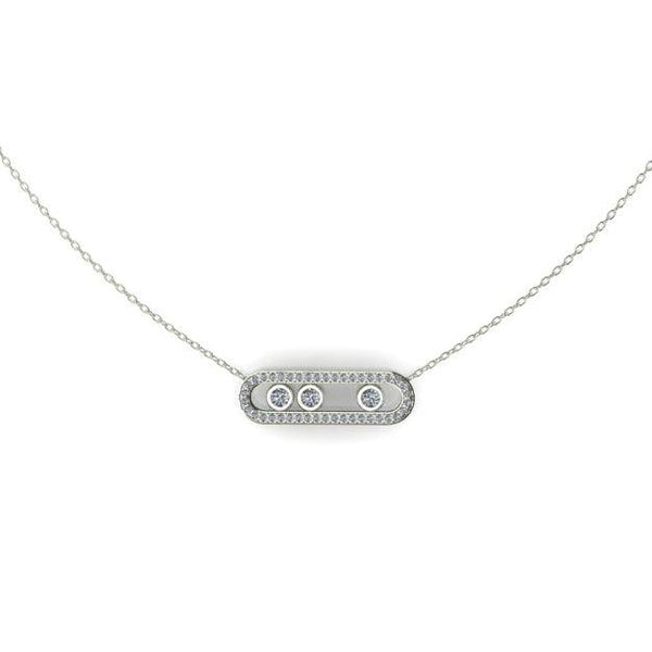 Diamond Pendant Necklace 14K 0.36ct - Thenetjeweler