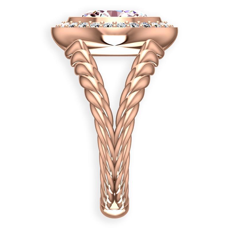 Morganite diamond ring rose gold - Thenetjeweler