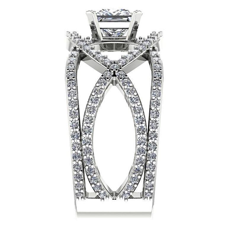 Princess Diamond Twisted Ring - Thenetjeweler