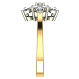 Flower Diamond Ring 18K Yellow Gold - Thenetjeweler