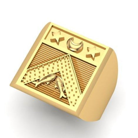 Personalized Family crest ring 18K Gold - Thenetjeweler