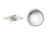 Tension Set Diamond Engagement Ring - Thenetjeweler