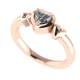 Diamond Heart Ring with Engraving - Thenetjeweler