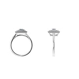 Princess cut double halo diamond engagement ring - Thenetjeweler