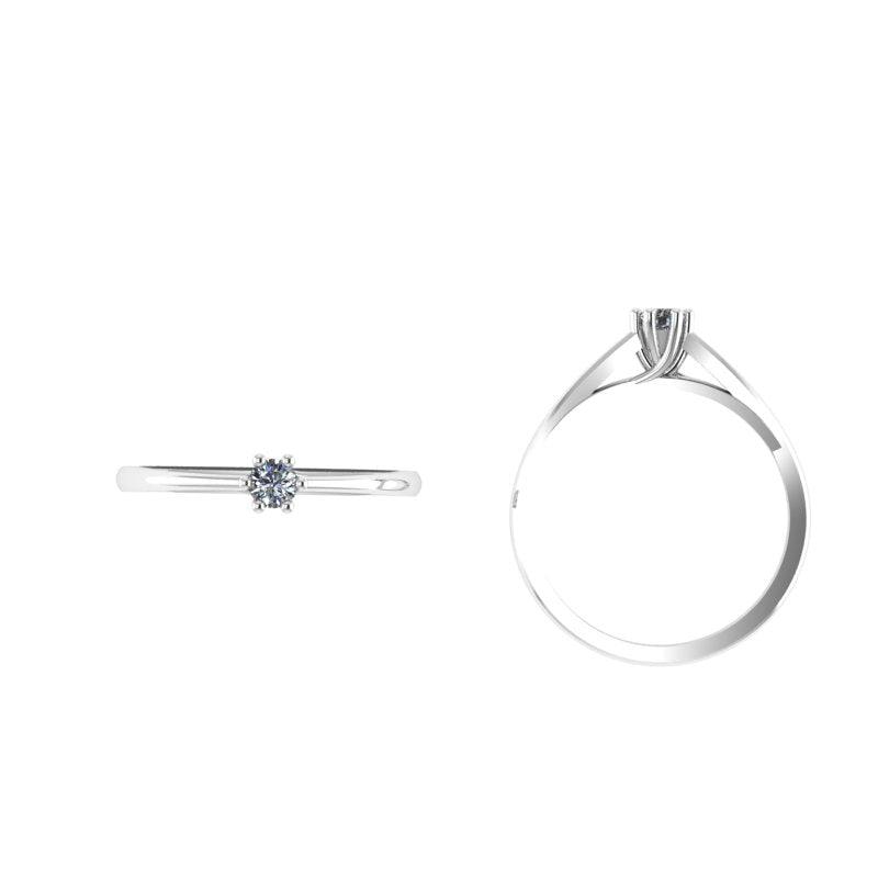 Minimalist Diamond Solitaire Ring - Thenetjeweler