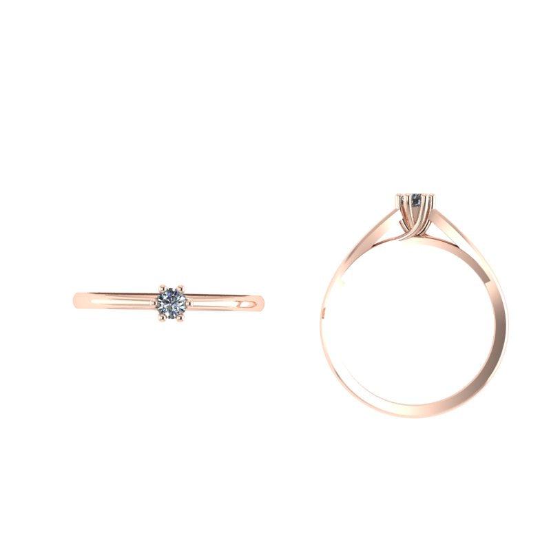 Minimalist Diamond Solitaire Ring - Thenetjeweler