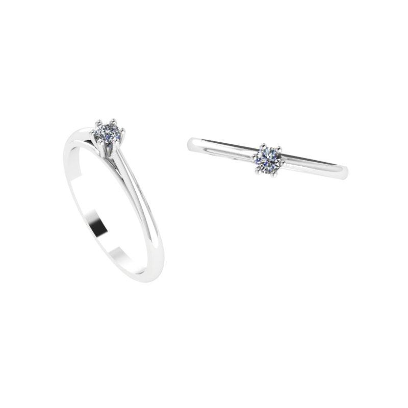 Minimalist Diamond Solitaire Ring - Thenetjeweler