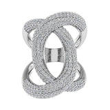 Diamond Crossover Ring 18K Gold (2.0 ct. tw) - Thenetjeweler