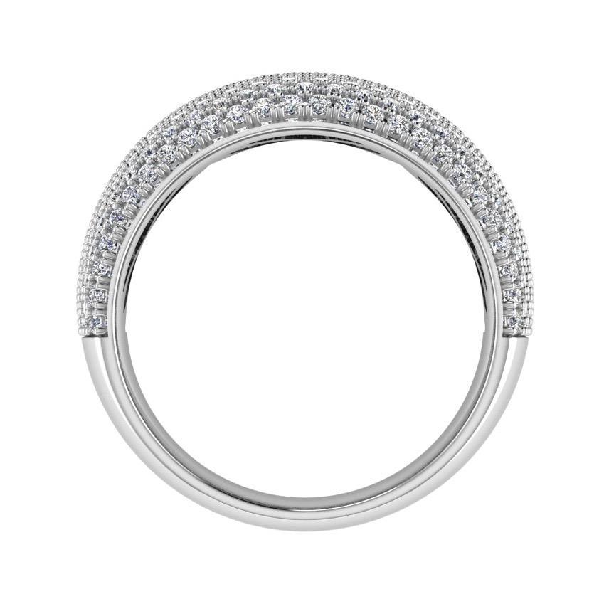 Wide Band Pave Diamond Ring 18K Gold (2.30 ct. tw) - Thenetjeweler