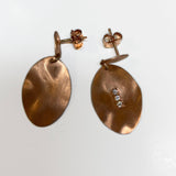 Italian Sterling Silver Drop Earrings Bronze Tone - Thenetjeweler